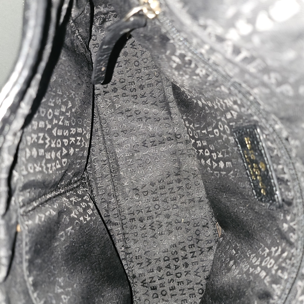 🖤 Kate Spade Fold Over Black Leather Crossbody Bag With Handle 🖤 - Picture 10 of 10
